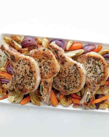 Pork Chops With Fennel And Carrots